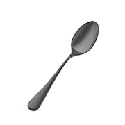 BON CHEF Como, Soup/Dessert Spoon, Satin Finish, 18/10, 8" - Black Matte , set of 12 S4103BM
